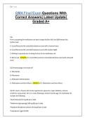 QMA Final Exam Questions With Correct Answers&vert; Latest Update&vert; Graded A&plus;