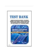 Test Bank for Modern Database Management 14th Edition &lpar;Pearson&comma; 2025&rpar; Jeffrey A&period; Hoffer&comma; Heikki Topi&comma; Venkataraman Ramesh and Hillol Bala&comma; Isbn no&semi; 9780135346853&comma; all 14 Chapters Covered