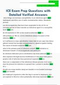 ICE Exam Prep Questions with  Detailed Verified Answers
