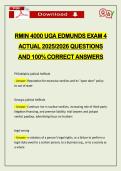 RMIN 4000 UGA EDMUNDS EXAM 4 ACTUAL 2026 QUESTIONS AND 100&percnt; CORRECT ANSWERS