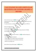 CAE CITATION XLS OPS LIMITS EXAM QUESTIONS AND ANSWERS GRADED A&plus; 2025&sol;2026