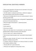 NURS 250 FINAL QUESTIONS & ANSWERS