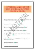 CAP MITCHELL AEROSPACE TEST EXAM QUESTIONS AND ANSWERS GRADED A&plus; 2025&sol;2026