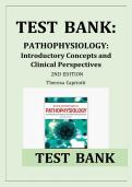 Pathophysiology&colon; Introductory Concepts and Clinical Perspectives 2nd Edition &ndash; Test Bank&comma; Theresa Capriotti &ndash; Exam Practice Questions and Answers