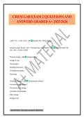 CHEM LAB EXAM 2 QUESTIONS AND ANSWERS GRADED A&plus; 2025&sol;2026