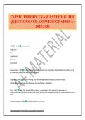 CLINIC THEORY EXAM 1 STUDY GUIDE QUESTIONS AND ANSWERS GRADED A&plus; 2025&sol;2026