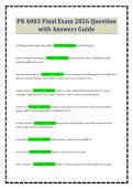 PN 4003 Final Exam 2026 Question with Answers Guide