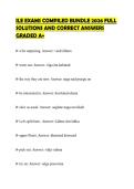 ILE EXAMS COMPILED BUNDLE 2026 FULL SOLUTIONS AND CORRECT ANSWERS GRADED A&plus;