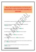 PRACTICE QUESTIONS CLTM EXAM QUESTIONS AND ANSWERS GRADED A&plus; 2025&sol;2026