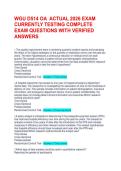 WGU D514 OA  ACTUAL 2026 EXAM CURRENTLY TESTING COMPLETE EXAM QUESTIONS WITH VERIFIED ANSWERS 
