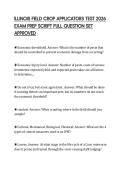 ILLINOIS FIELD CROP APPLICATORS TEST 2026 EXAM PREP SCRIPT FULL QUESTION SET APPROVED