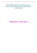 WGU D096 Fundamentals of Diverse Learners Module 1 Study Guide &vert; Western Governors University &vert; 2026&sol;2027 Complete Solutions