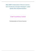 WGU D096 Fundamentals of Diverse Learners Unit 2 Vocabulary & Support Strategies &vert; Western Governors University &vert; 2026&sol;2027 Complete Solutions