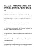 IMSA LEVEL 1 CERTIFICATION ACTUAL EXAM PAPER 2026 QUESTIONS ANSWERS GRADED A&plus;