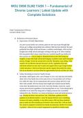 WGU D096 DLM2 Task 1 Fundamentals of Diverse Learners &vert; Western Governors University &vert; 2026&sol;2027 Complete Solutions