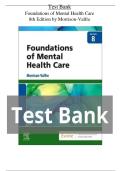 Test Bank For Foundations of Mental Health Care 8th Edition by Michelle Morrison‑Valfre ISBN 9780323810296 Chapters&lpar;1 to 33&rpar;