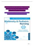 TEST BANK for Introductory Maternity & Pediatric Nursing 5th Edition by Nancy Hatfield & Cynthia Kincheloe