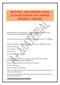 DEVOTED - 2026 CERTIFICATIONS EXAM QUESTIONS AND ANSWERS GRADED A&plus; 2025&sol;2026