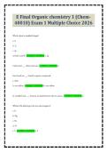 E Final Organic chemistry 1 &lpar;Chem40010&rpar; Exam 1 Multiple Choice 2026