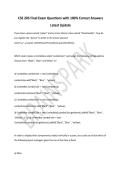 CSE 205 Final Exam Questions with 100&percnt; Correct Answers  Latest Update