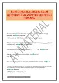 EOR&colon; GENERAL SURGERY EXAM QUESTIONS AND ANSWERS GRADED A&plus; 2025&sol;2026