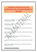 FIXED INCOME FINAL EXAM QUESTIONS AND ANSWERS GRADED A&plus; 2025&sol;2026