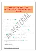 HART FIXED INCOME EXAM 2 QUESTIONS AND ANSWERS GRADED A&plus; 2025&sol;2026