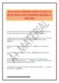 FOA CFOT CERTIFICATION EXAM V11 QUESTIONS AND ANSWERS GRADED A&plus; 2025&sol;2026
