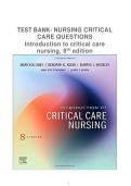 Introduction to Critical Care Nursing 8th Edition Test Bank A&plus; ISBN 9780323497656 by Sole et al&period;