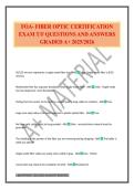 FOA- FIBER OPTIC CERTIFICATION EXAM T&sol;F QUESTIONS AND ANSWERS GRADED A&plus; 2025&sol;2026
