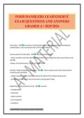 FOOD HANDLERS LEARN2SERVE EXAM QUESTIONS AND ANSWERS GRADED A&plus; 2025&sol;2026