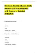 Biochem Module 6 Exam Study  Guide &ndash; Practice Questions  with Answers&period; Updated  2025&sol;2026 