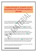GERONTOLOGICAL NURSING EXAM QUESTIONS AND ANSWERS GRADED A&plus; 2025&sol;2026