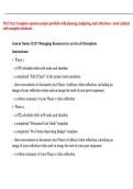 WGU D157 Complete capstone project portfolio with planning&comma; budgeting&comma; and reflections &vert; 2026 Updated with complete solutions&period; 