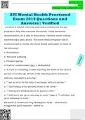 ATI Mental Health Proctored  Exam 2019 Questions and  Answers&vert; Verified 