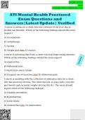 ATI Mental Health Proctored  Exam Questions and  Answers&vert;Latest Update&vert; Verified 