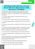 ATI Mental Health Proctored  Exam Review Questions with  Answers&vert; Verified