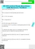 EC 302 review Exam Questions  with Answers&vert; Verified