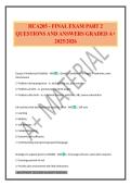 HCA205 - FINAL EXAM PART 2 QUESTIONS AND ANSWERS GRADED A&plus; 2025&sol;2026