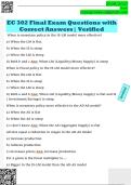 EC 302 Final Exam Questions with  Answers&vert; Verified