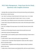 WGU Sales Management D099 Exam Review Study Questions with Complete Solutions &vert; Western Governors University &vert; 2026&sol;2027 Updated Edition