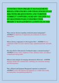 BUNDLE FOR CONSTRUCTION PROJECT MANAGEMENT  LATEST EXAMS WITH REAL QUESTIONS AND  CORRECT ANSWERS &vert; ALREADY GRADED A&plus; &vert;  GUARANTEED PASS &vert; CONSTRUCTION  PROJECT MANAGEMENT ACTUAL EXAMS 2026  &lbrack;NEW UPDATE&rsqb; 