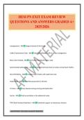 HESI PN EXIT EXAM REVIEW QUESTIONS AND ANSWERS GRADED A&plus; 2025&sol;2026