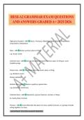 HESI-A2 GRAMMAR EXAM QUESTIONS AND ANSWERS GRADED A&plus; 2025&sol;2026