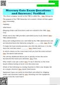 Mercury Gate Exam Questions  and Answers&vert; Verified