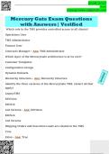 Mercury Gate Exam Questions  with Answers&vert; Verified