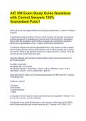 AIC 304 Exam Study Guide Questions with Correct Answers 100&percnt; Guaranteed Pass&excl;&excl; 