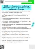 SIA Door Supervisor training  &lpar;Module 1&rpar; Exam Questions and  Answers&vert; Verified