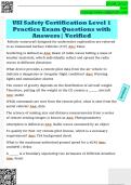 USI Safety Certification Level 1  Practice Exam Questions with  Answers&vert; Verified 
