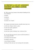 KY PROPERTY & CASUALTY ASSESSMENT QUESTIONS 2026 CORRECT ANSWERS CONFIRMED